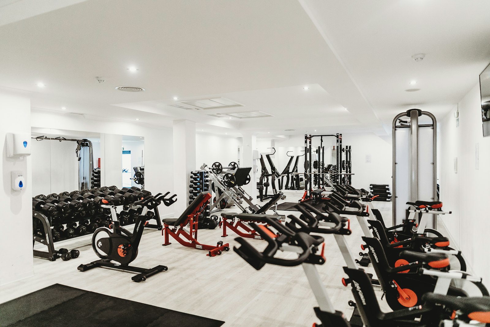 Quiet, focused strength training space at the gym